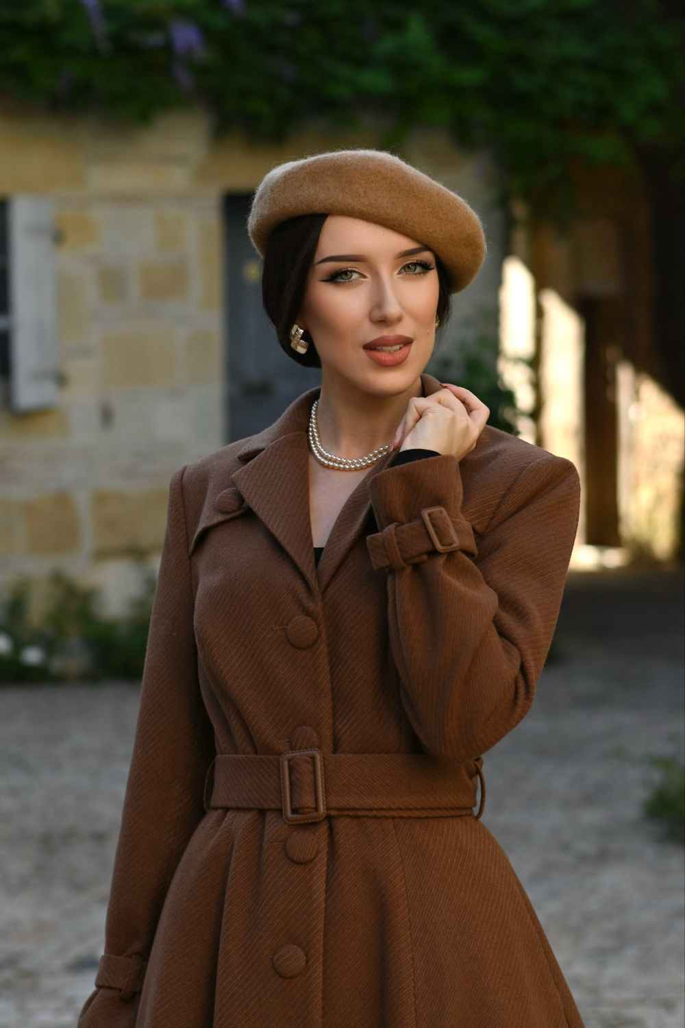 Isabella Swing Coat in Brown